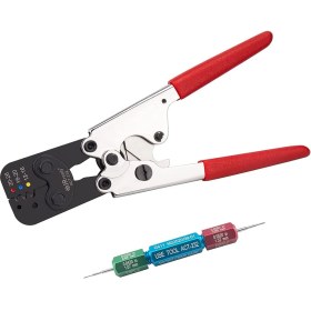 Resim JR Ready ST2154 Tool Kıt: ACT-232(RED) (GMT232 M22520/37-01 AD-1377) Crimp Tool & G411 Gage (M22520/39-01) For Crimping M81824/1,6,7,8,9,10,11,13,14 Heat Shrinkable Splices 