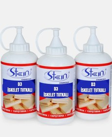 Resim Stein D3 Şeffaf Süper Güçlü Ahşap Tutkalı 550gr. X 6 Adet 