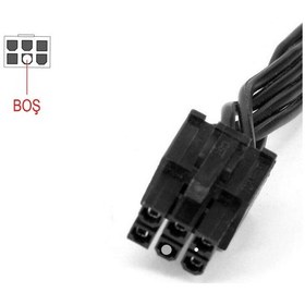 Resim 6 Pin Modüler Power Supply Kablosu 4x15 Sata Power Kablo 85cm 