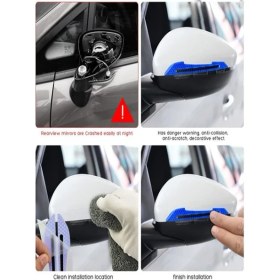 Resim 2 Ayna Için Reflektörlü Sticker Işıldak Yapıştırma Oto Aksesuar 