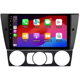 Resim Bmw E90 Araç Multimedya Android Ekran Carplay Navigasyon Cihazı Double Teyp 2+32 9" 05-11 Black Cadence 