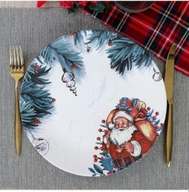 Resim Tonton Baba Servis Tabağı 26 Cm 1 Adet 17955 Açık Gri 