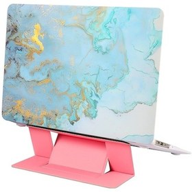 Resim Macbook Uyumlu Air 13/13.3 A1369/a1466 Koruyucu Kılıf - Ultra İnce Kauçuk Kaplama, Isı Dağıtımı + Pembe Pu Stand 15 -25 Açı Diğer - Siyah Diğer 