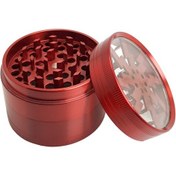 Resim Kırmızı 63 mm. Tütün Baharat Herbal Öğütücüsü Parçalayıcı pt55krx 