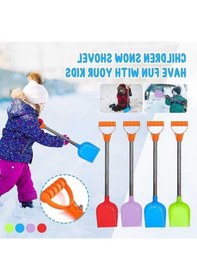 Resim Ulzyvf Çocuk Çelik Kürek - Renkli Saplı, Kum & Kar İçin Dayanıklı 