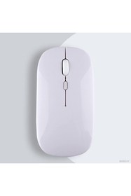 Resim Sneezy Apple Macbook Şarj Edilebilir Sessiz Mouse Bluetooth + 2.4Hz Wifi Kablosuz Mouse Fare 