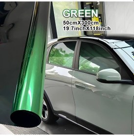 Resim Topshop1 Yeşil Renk Değiştiren 50x300cm Oto Film Yapışkanlı Güneşlik Siyah Sıcak Yalıtım 