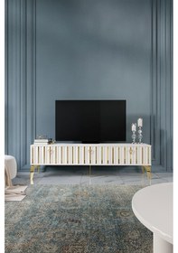 Resim 150 CM DUBAİ MDF MEBRAN KAPAK EKRU GOLD 