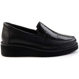 Resim Siyah Siyah Leather Kadın Loafer Ayakkabı K01466030003 Çok Renkli 