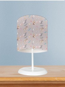Resim Mekta Home Bebek Ve Çocuk Odası Geyik Ve Tatlı Hayvanlar Desenli Abajur 