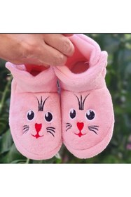 Resim Pandalina Kız Çocuk Panduf Cırtcırtlı Panduf Kaydırmaz Taban Anaokulu Kreş Ev Ayakkabısı 