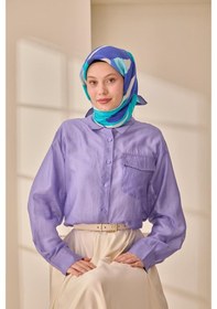 Resim Silk Home Aura Eşarp 140001-13 Lacivert, Mavi, Lila, Beyaz 