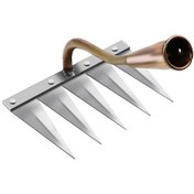 Resim Monyee 5 Dişli Bakır Kaplı Tarım Tırmığı - Toprakgevirme, Çalı Temizleme Ve Yabancı Ot Kaldırma Aracı Kolle Dahil Değil 