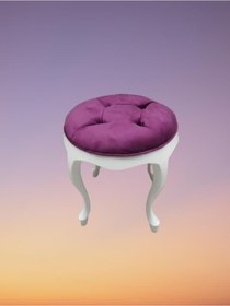 Resim Bengimobilya Benc Puf Model Kayın Ince Torna Lükens Aslan Ayaklar Kaliteli Kum 