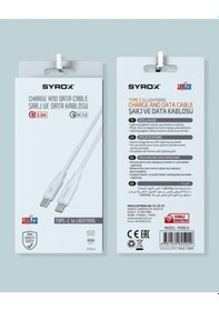 Resim Syrox 35 Pd18Lk 18W 3.0A Type-C To Lightning Şarj Ve Data Kablosu Syrox Pd18Lk 