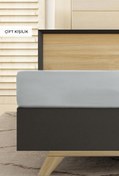 Resim Taş Çift Kişilik Fitted / Lastikli Pamuk Çarşaf Kigili