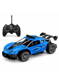 Resim 1:18 Racing Uzaktan Kumandalı Şarjlı Spor Araba - Mavi 