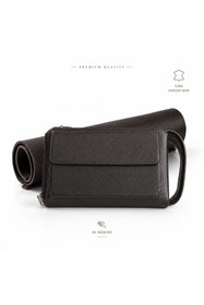 Resim Derin Viral Gerçek Deri Erkek El Çantası, Telefon Bölmeli , El Askılı Premium Fermuarlı Clutch Cüzdan 