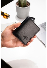 Resim Newish Polo Horizons Hakiki Deri Cüzdan - Erkek Siyah 