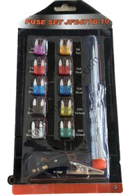 Resim Tusta Tech Oto Elektrik Kontrol Kalemi Ve Bıçak Sigorta Seti İzole Elektrik Bant HEDİYELİ 