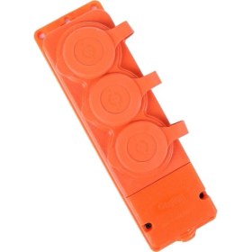 Resim Bylion Monofaze Kauçuk 3'lü Priz Turuncu 