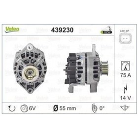 Resim Renault Alternator 12v 75a Renault Kangoo 97 08 Clio Iı 00 08 Megane I 00 02 1.9d 1.9 Dcı - Valeo 439230 