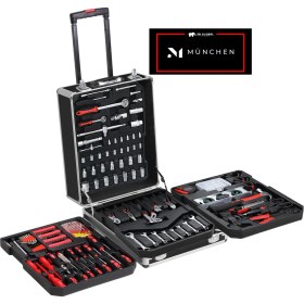 Resim München 187 Parça Aliminyum Tekerlikli Alet Çantası 