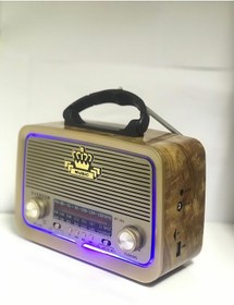 Resim ataşbey RT-301 Ahşap Nostaljik Görünümlü Bluetoothlu USB-SD Card Mp3 Çalar Radyo Müzik Kutusu 