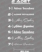 Resim STİCKERCI BEY 2 Adet 20 Cm Beyaz Kelebek Cam 2 Adet Isim Soy Isim Yazı Folyo Kesim 