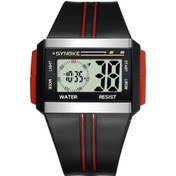 Resim Sones Sanda 1070 3d Oval İçi Boş Tekerlek Dönmeyen Kadranlı Kuvars Saat Erkekler İçin, Stil: File Kemer Siyah Kırmızı 