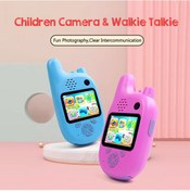 Resim Vkemall Çocuklar İçin Mavi 2.0" Ips Ekranlı 8mp Çift Kameralı Mini Kamera İle Walkie Talkie, 32gb Hafıza Ve Pil 