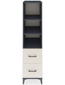 Resim Kronos Dolap 3 Raflı 2 Çekmeceli 44x59x182 Antrasit-aytaşı Antrasit 