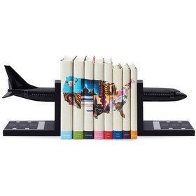 Resim Zekupp Boeing 737-800 1/100 Ölçek Siyah Renk Maket Uçak Temalı Kitap Tutucu 