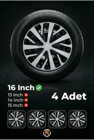 Resim TANAC Dacia Solenza 16 İnç Jant Kapağı (Takım) Siyah Gri C112 
