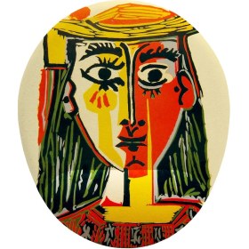 Resim Storemax Iyi Fikirler Picasso Şapkalı Kız Bilek Destekli Mouse Pad 