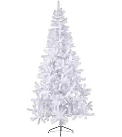 Resim 210cm Çam Ağacı Yılbaşı Beyaz Renk 