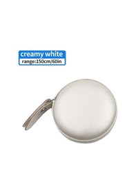 Resim Beyaz Taşınabilir Deri Yuvarlak Mini Bant 150 Cm 60 Inç Geri Çekilebilir Cetvel Mezura Yükseklik Çocuk Cetvel Santimetre Rulo Bant 