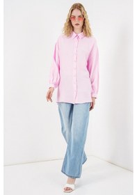 Resim Bigdart Kadın Dokulu Oversize Tunik 5989 - Pembe 
