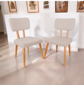 Resim Ürün adının Polly Ahşap Sandalye Krem 2 Adet 