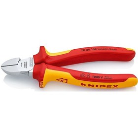 Resim Knipex 7006160 İzoleli 160 MM Yan Keski Vde 1000 Volt 