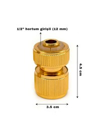Resim Car-fil Alüminyum Hızlı Bağlantı Hortum Adaptör Seti 2 Adet Sızdırmaz Adaptör 1/2" 