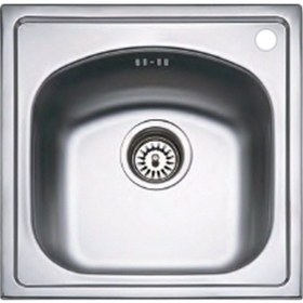 Resim 44 X 44 Mutfak Eviyesi 4444gr Keten Sağ Batarya Delikli Krom 