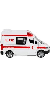 Resim Vardem Oyuncak Işıklı Sesli Çek Bırak Polis Arabası Beyaz 