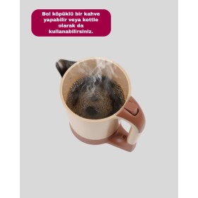 Resim Mini Türk Kahvesi Makinesi Kettle Fonksiyonlu 