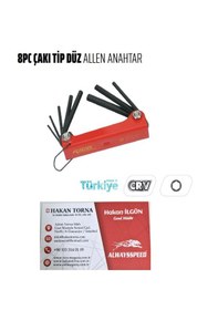 Resim Rico 8 Parça Çakı Tip Düz Allen Alyan Anahtar Takımı 013-rc0204 