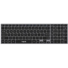 Resim Havit KB263BT Kablosuz Bluetooth Klavye Uzay Grisi 