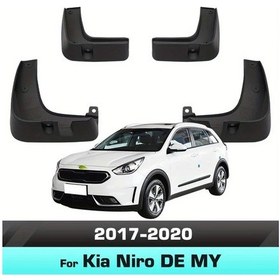 Resim Meridiangoods Kıa Niro De 4 Parça Abs Çamurluk Siyah Plastik Çamur Siperliği 2017-2020 