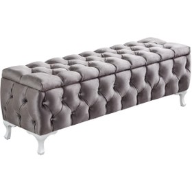 Resim Setay Yatak Ucu Pufu, Cappy Bench, Sandıklı Ayakucu Pufu 40x50x100 