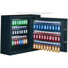 Resim Mühlen Key Box 60 Dijital Şifreli & Anahtarlı Çelik Anahtar (60 Adetlik) Dolabı/Kasası 