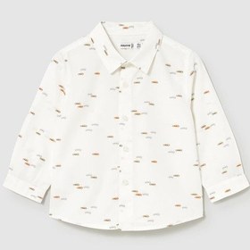 Resim Mayoral Erkek Bebek Baskılı Uzun Kol Gömlek Krem Krem 